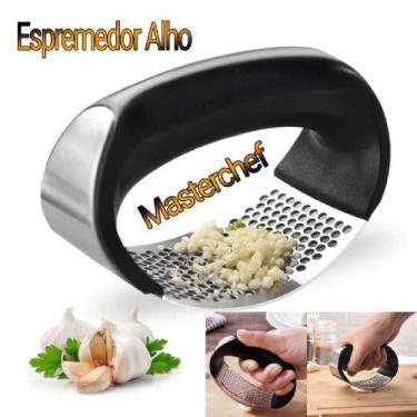 Imagem de Espremedor Amassador Triturador De Alho Inox Manual Cozinha - Amvshop7