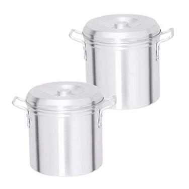 Imagem de Caldeirão 2 Pçs Industriais Grande Cerveja Aluminio N35 E N40