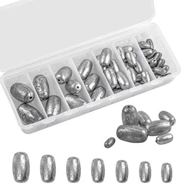 Imagem de JSHANMEI Kit de peso para pias de ovos, 42 peças/caixa para água salgada, pia, casca de oliva, robalo, lançamento de peso