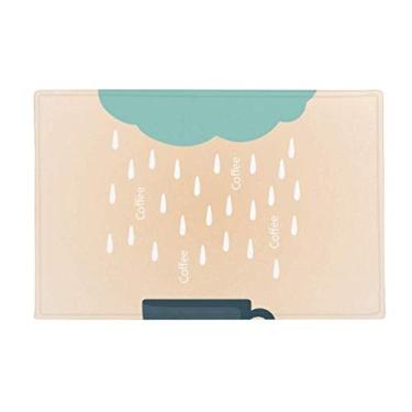 Imagem de DIYthinker Rain Cloud Cup Smile Face Weather Tapete antiderrapante para porta de banheiro