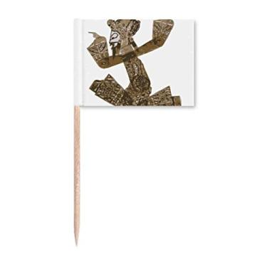 Imagem de Pintura decorativa de sombras tradicionais, bandeiras de palito de dentes, marcador, enfeite de festa