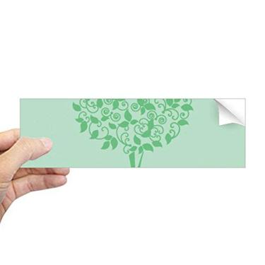 Imagem de DIYthinker Adesivo retangular de para-choque, folhas de árvore, redondo, verde, decalque de janela