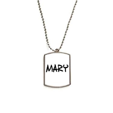 Imagem de Colar com pingente de corrente de aço inoxidável Mary, escrita especial, nome inglês
