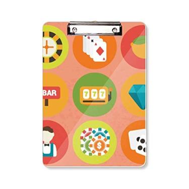 Imagem de Ilustração Elementos de Desenho Casino Prancheta Pasta Bloco de Escrita Placa de Apoio A4