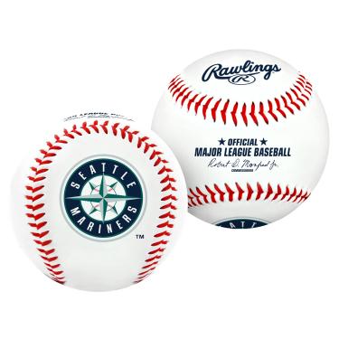 Imagem de Bola de Beisebol Rawlings MLB Seattle Mariners, oficial, branco