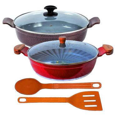 Imagem de Jogo Frigideiras Antiaderente em Cerâmica AAeAM 30cm T05 N06