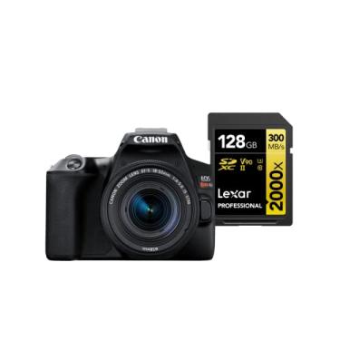 Imagem de Câmera Digital Canon EOS Rebel SL3 (BKUS) 1855F4STM BR kit com Cartão de Memória Lexar Gold 128GB