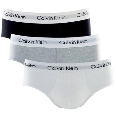 Imagem de Kit C/3 Cuecas Calvin Klein Underwear Brief Multi - U2661 - Branca+Preta+Cinza