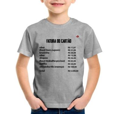 Imagem de Camiseta Infantil Fatura Do Cartão - Foca Na Moda