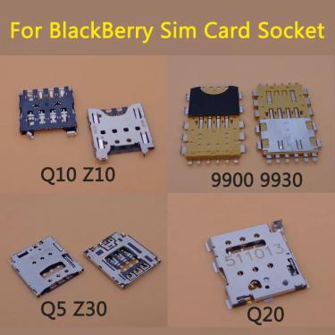 Imagem de Porta conector do leitor de cartão sim  peça para celular blackberry q10 z10 9900 9930 q5 z30 q20
