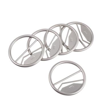 Imagem de STOBOK 5 Unidades Atado fivelas de pano elegantes anéis de camiseta argolas anéis de fivela práticos anéis de lenço exclusivos versão coreana anel decorar botão de pano broche Liga