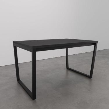Imagem de Mesa de Jantar 135x90cm Estilo Industrial Concept CabeCasa MadeiraMadeira Preto Trama/P...