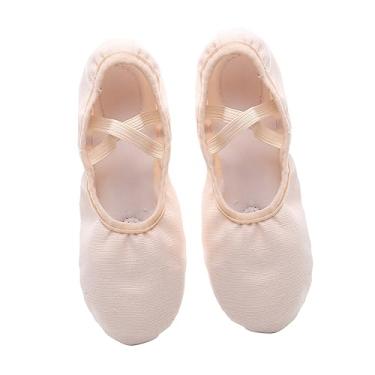Imagem de SHERCHPRY 1 Par sapatos de dança de salão sapatos de balé para mulheres meninas sapatos baixos balé único sapatilhas sapatos de bolso Amarrar sapatos de garra de gato filho rosa