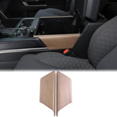 Imagem de Aunginsy Caixa de apoio de braço lateral para console central capa de acabamento do painel inferior compatível com Toyot@a Tundra/Sequoia 2022 2023 Caminhão Controle Central Mudança de marchas Painel