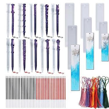 Imagem de Attuslla 10 moldes de caneta de resina, 6 moldes para fundição de resina epóxi com canetas esferográficas, para artesanato em resina faça você mesmo