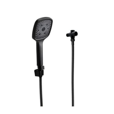 Imagem de Duchinha de Mão ABS Preto Fosco c/Desviador Redondo