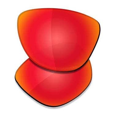 Imagem de SAUCER Lentes de reposição premium para óculos de sol Oakley Frogskins XS OJ9006 High Defense - Vermelho fogo polarizado