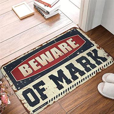Imagem de PLOWS Tapetes de porta externos de outono Cuidado com Mark Tapetes de porta da frente Outdoor Fall Home Bar Decor (Tamanho: 65 x 90 cm)