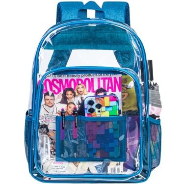 Imagem de Mochila transparente, mochila transparente resistente - marinha