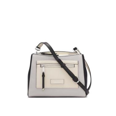 Imagem de Calvin Klein Bolsa transversal com compartimento triplo Hadley, Preto/Querubim Branco/Pomba, One Size