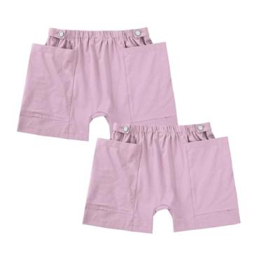 Imagem de YingXue Pacote com 2 calças de urina para pacientes, bolsa de drenagem de ostomia, calças para incontinência, bolsa de cateter, (68 a 117 cm), A09 Roxo para mulheres, G