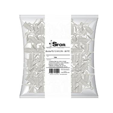 Imagem de Sforplast Sfor | Bucha Fly 2 Nylon| 50 Peças | Bucha Para Placa De Gesso Drywall Forro E Teto De Gesso