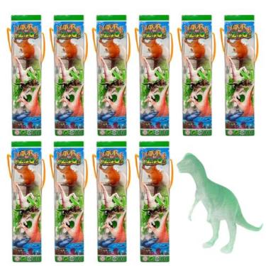 Imagem de 10 Kits Coleção Animal 11 Peças Dinossauros de Brinquedo - Fx