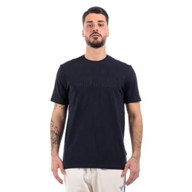 Imagem de GUESS Camiseta masculina de manga curta Alphy, Deep Marine, P