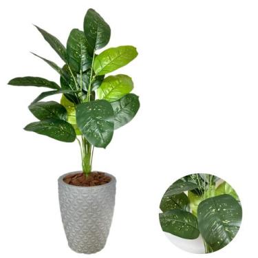 Imagem de Planta Artificial Comigo Ninguem Pode+Vaso Diamante Completo - PlantaI
