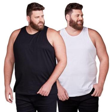 Imagem de Kit 2 Camisas Regatas Plus Size Masculina 100% Algodão - DAZE MODAS, G