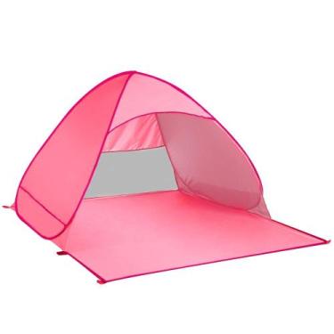 Imagem de Tenda Barraca de Praia Proteção Sol Portátil Adulto Rosa - Open Star, 