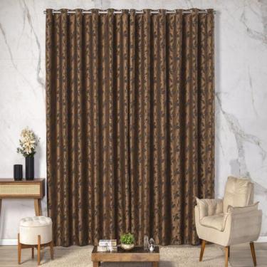 Imagem de Cortina Blecaute Blackout Estampada Detalhado Corta Luz Varão 4m - Mav