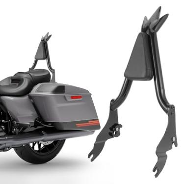 Imagem de Kiawnia Encosto traseiro do passageiro Sissy Bar - Encosto destacável Sissy Bar compatível com Harley Touring Street Glide Road Glide Road King Electra Glide 2009-2024