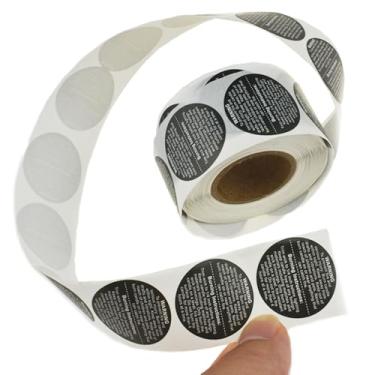 Imagem de HAHIYO 500 peças adesivos de aviso de segurança para derretimento de cera circular preta de 3,8 cm para fabricação de velas DIY