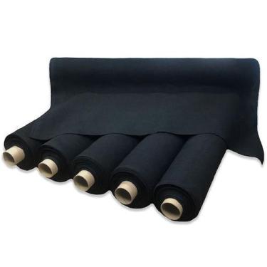 Imagem de Tecido Alvejado Pé De Galinha Preto, Rolo 5 Metros - Barca Utilidades