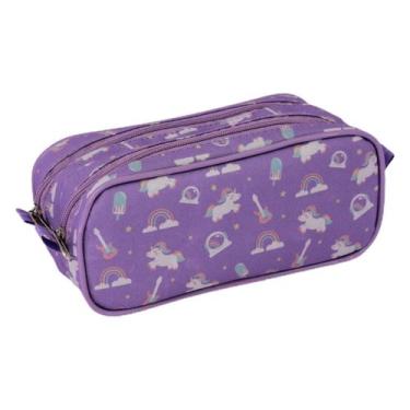 Imagem de Estojo Infantil Feminino Duplo Ls Bolsas Poneis - L S BOLSAS E MOCHILA