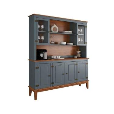 Imagem de Arca E Oratório 6 Portas - Madeira Maciça - Cinza