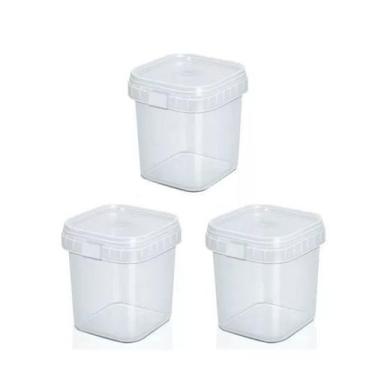 Imagem de Potes Quadrados 220ml Bolo No Pote Lacre 40un Transparente - Mor, Nude