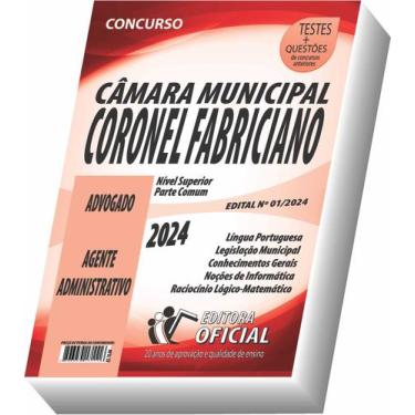 Imagem de Apostila Câmara de Coronel Fabriciano - MG - Advogado - Agente Adminis