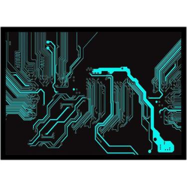Imagem de Quadro Decorativo Informática Circuito Tecnologia Computação Lojas Sal