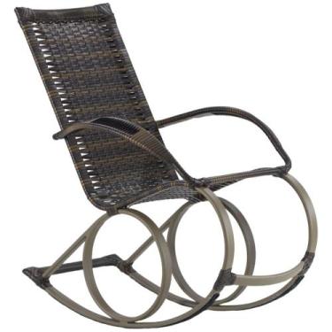 Imagem de Cadeira Poltrona Área Varanda Junco Fibra Sintética Trama, Pedra Ferro