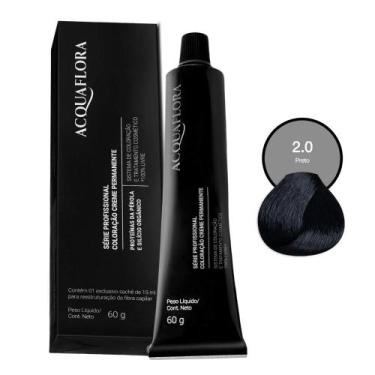 Imagem de Coloração Creme Permanente Acquaflora 2.0 Preto 60g