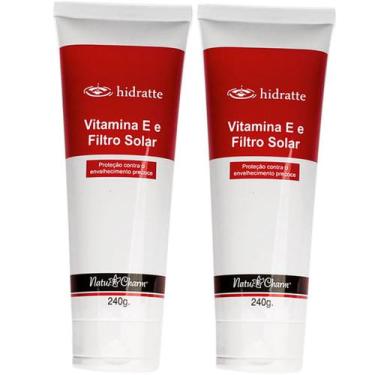 Imagem de Kit 2 Hidratante Vitamina E e Filtro Solar Natu Charm Bisnaga