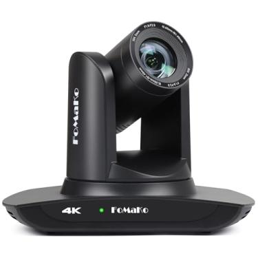 Imagem de FoMaKo Câmera 4K PTZ HDMI, rastreamento automático AI, zoom óptico de 20x, câmera USB 3.0 LAN HDMI PTZ 4K para eventos de conferência educacional de adoração na igreja, K20UH