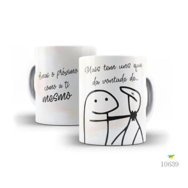 Imagem de Caneca Florky, Amai o próximo como a ti mesmo, mas tem uns - Live