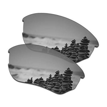 Imagem de SmartVLT Lentes de substituição masculinas de titânio prata para óculos de sol Oakley Flak Beta OO9363