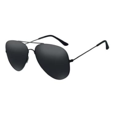 Imagem de Oculos De Sol Aviador Feminino Masculino Case Flanela Preto - Óculos D