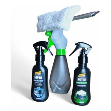 Imagem de Kit Cristalizador De Vidros + Anti Embaçante + Rodo 3 Em 1 - MUNDIAL P