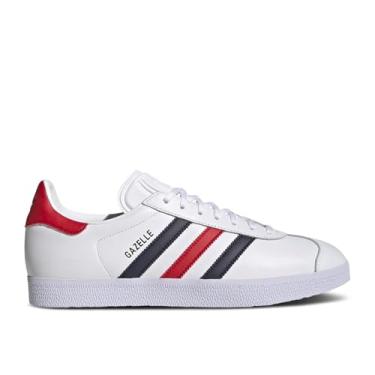 Imagem de adidas Tênis masculino Gazelle Indoor, Branco/Legend Ink/Collegiate Red, 43