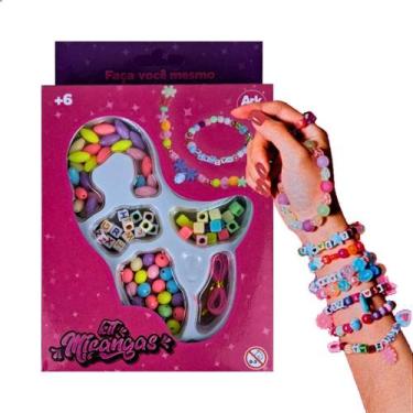 Imagem de Kit De Miçangas Infantil Bijuteria Pulseira Tornozeleira Faça Voce Mes
